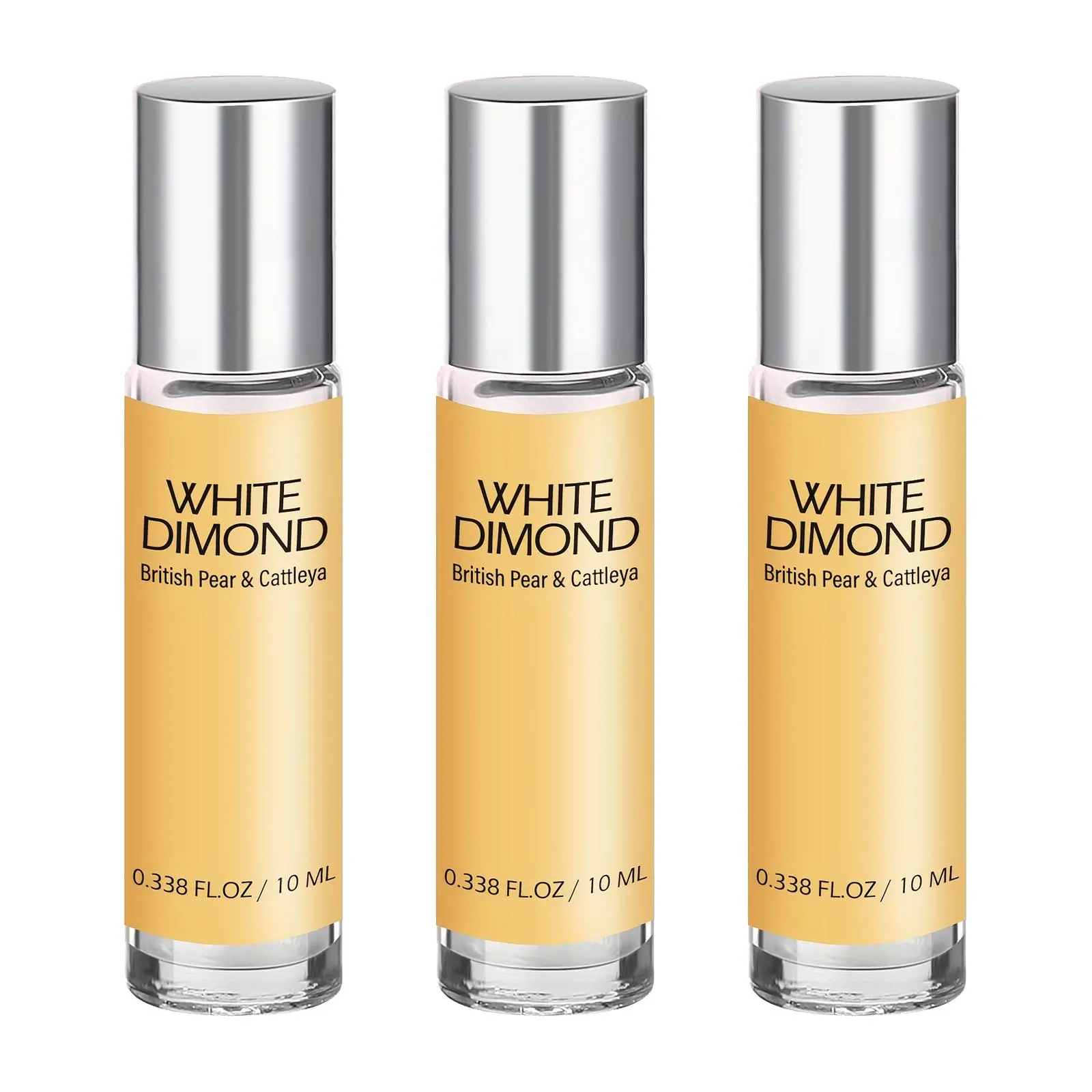 3pcs British Pear & Cattleya Roll-On Perfume Lasting Long Luxury Scent For Women, 10ml Portable Rollerball Bottle, Fresh Floral Fruity Fragrance For Daily Wear & Dates & Gift