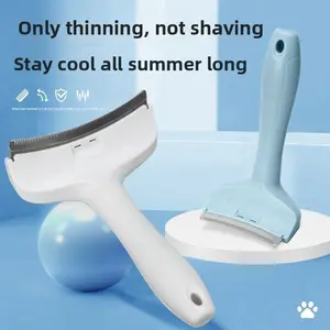 Pet Curved Knotting Comb, Floating Hair Remover, Thinning Grooming Tool, Safe Hair Trimming Brush for Cat Dog, Skin-friendly Pet Hair Removal Comb