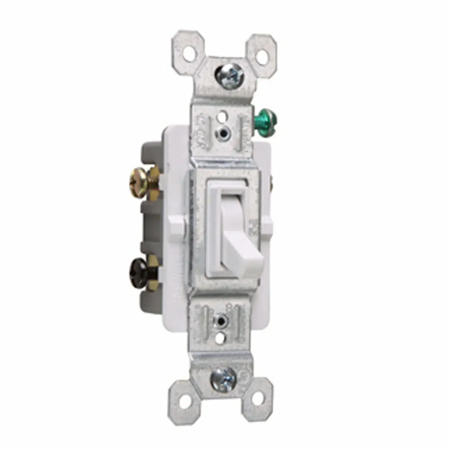 Pass & Seymour 663WG Trademaster Grounding Toggle Switch, 15A, 3-Way, White