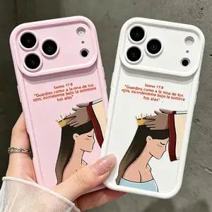 Faithful Guardian Cross Pattern Phone Case for iPhone 17 16 15 14 13 12 11 Pro Max Air – Christian Inspirational Soft Protective Cover, Shockproof, Drop-Resistant, Aesthetic Gift for Women TYJT260518022 Rustic Silicone