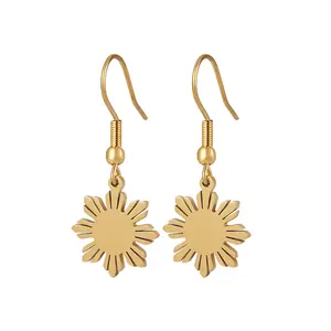 Philippine Sun Dangle Earrings – Filipino Heritage Drop Earrings