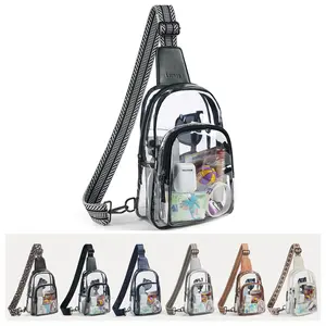 LATMAP Clear Crossbody Bags for Women Men, Crossbody Purse Shoulder Bag Stadium Approved, Versatile Crossbody Bag with Adjustable Strap, Transparent Sling Purse for Travel Essentials Cell Phone Wallet Concerts Sports, Great Gift for Birthday Holidays