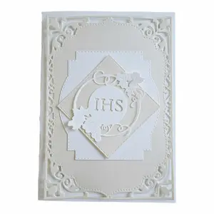 A set 10 pieces of Customized beautiful unique Classy handmade First Holy Communion Invitations, Elegant Invitation with Envelopes