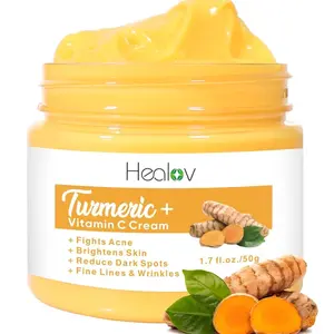 Turmeric Face Cream for Face & Body - All Natural Turmeric Skin Brightening Lotion - Turmeric Cleanses Skin, Fights Acne, Evens Tone, Fades Scars, Sun Damage, & Age Spots - Pure Turmeric Cream Healing