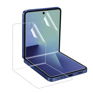 Waterproof gel flexible screen protector for Samsung Galaxy Z Flip 7, high-definition clear soft TPU protective film, touch-sensitive 【Scratch-resistant】【No bubbles】 (non-glass material) (Single piece)