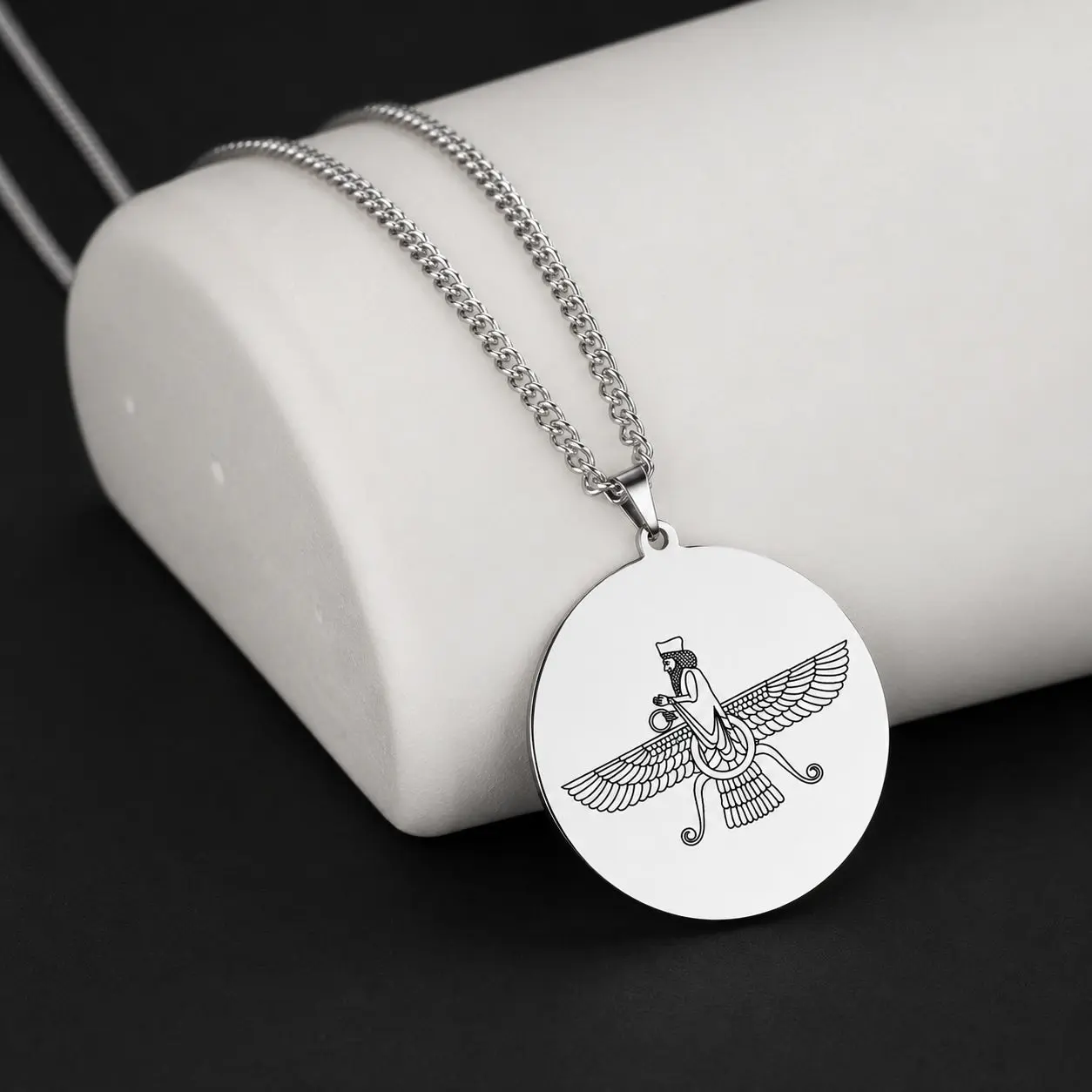 Faravahar Engraved Necklace
