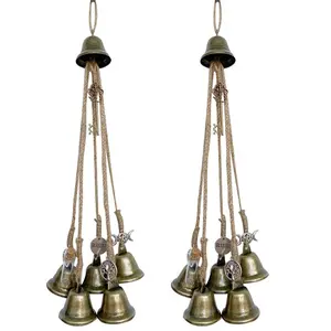 2Counts Rust-Resistant Adjustable Wall-Mounted Water Drop Wind Chime Door Decor, Outdoor Universal Decoration, Detachable Non-Slip Hanging Piece