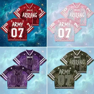 Bangtan Arirang Boxy Football Jersey, Kings Are Back 2026 Inspired Kpop Streetwear, Bulletproof Concert Fan Shirt