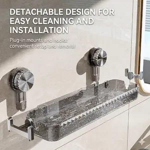 Suction Cup Shower Caddy, Suction cup structure adheres firmly to smooth wall surfaces