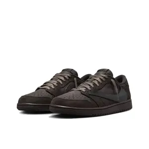 Brand New Low Top Retro Sneakers Dark Brown Black Suede Lace-Up Shoes Unisex With Box