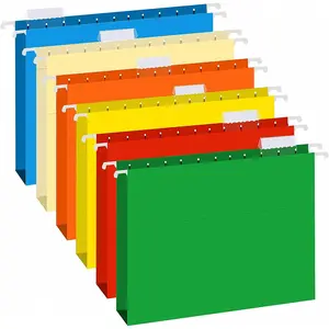 Extra Capacity Hanging File Folders, 30 Pack Letter Size Reinforced Hanging Folders with Heavy Duty 1 Inch Expansion for Bulky Files, Filing Cabinet, Adjustable Tabs, Assorted Colors