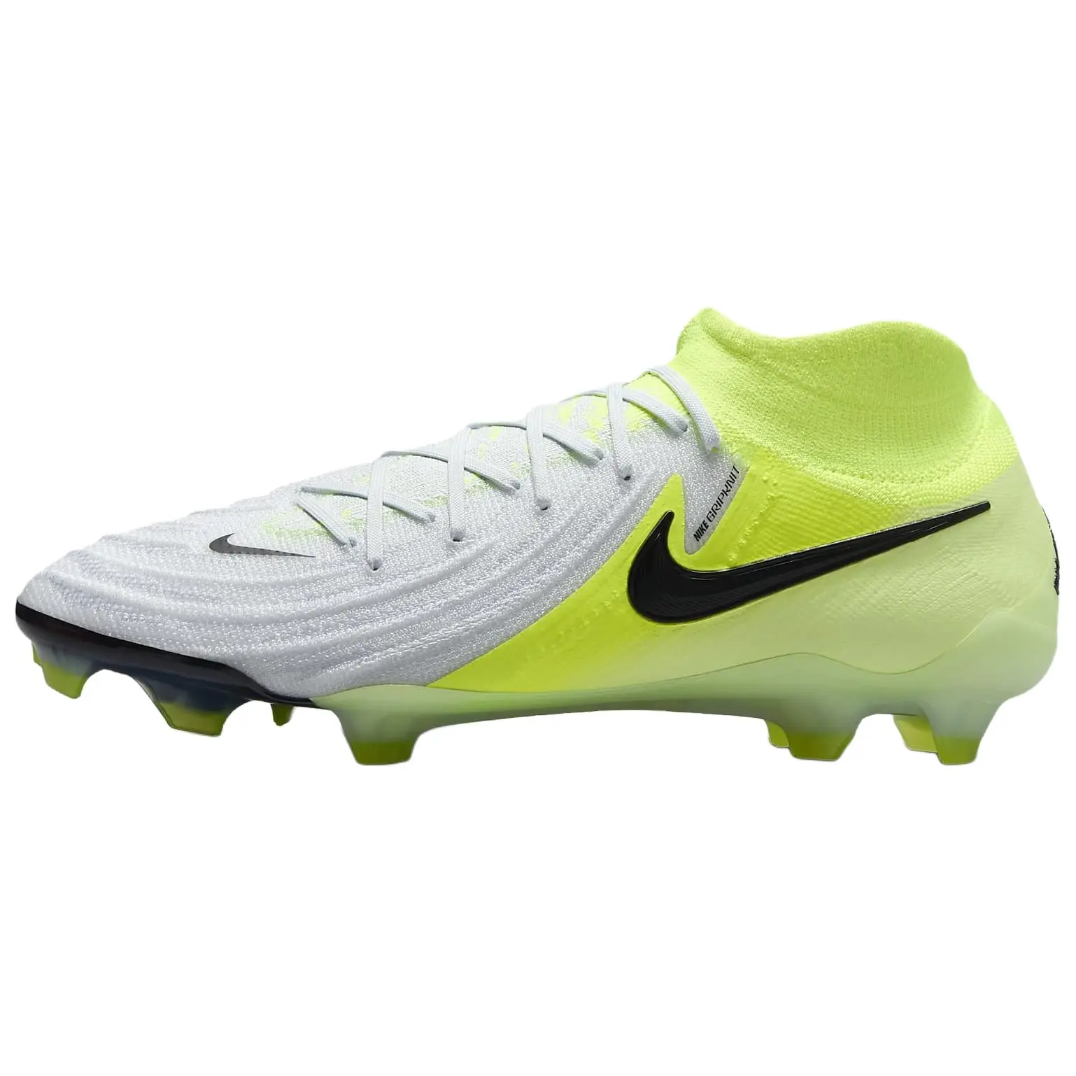 Nike Phantom Luna 2 Elite FG Mad Voltage Pack Durable Non-slip Soccer Cleats Unisex Metallic Silver Volt Black FJ2572-003