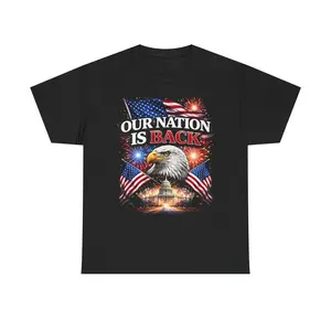 Our Nation Is Back eagle flag t-shirt | patriotic tee, fireworks, bald eagle