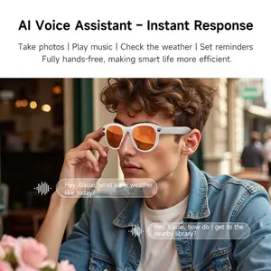 Ai Wireless Smart Glasses Real-Time Translation Photography 200w Camera Large Capacity Battery Long-Lasting Support iOS Android Voice Ai Assistant Wearable Smart Glasses