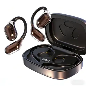 Open Ear Earbuds, 50H Open Ear Headphones Bluetooth 5.4, IPX6 Open Ear buds Wireless with Adjustable Ear hook, Hi-res Stereo, AI Clear Call, Lightweight, Wireless Over Earbud for Workout, 156+Language