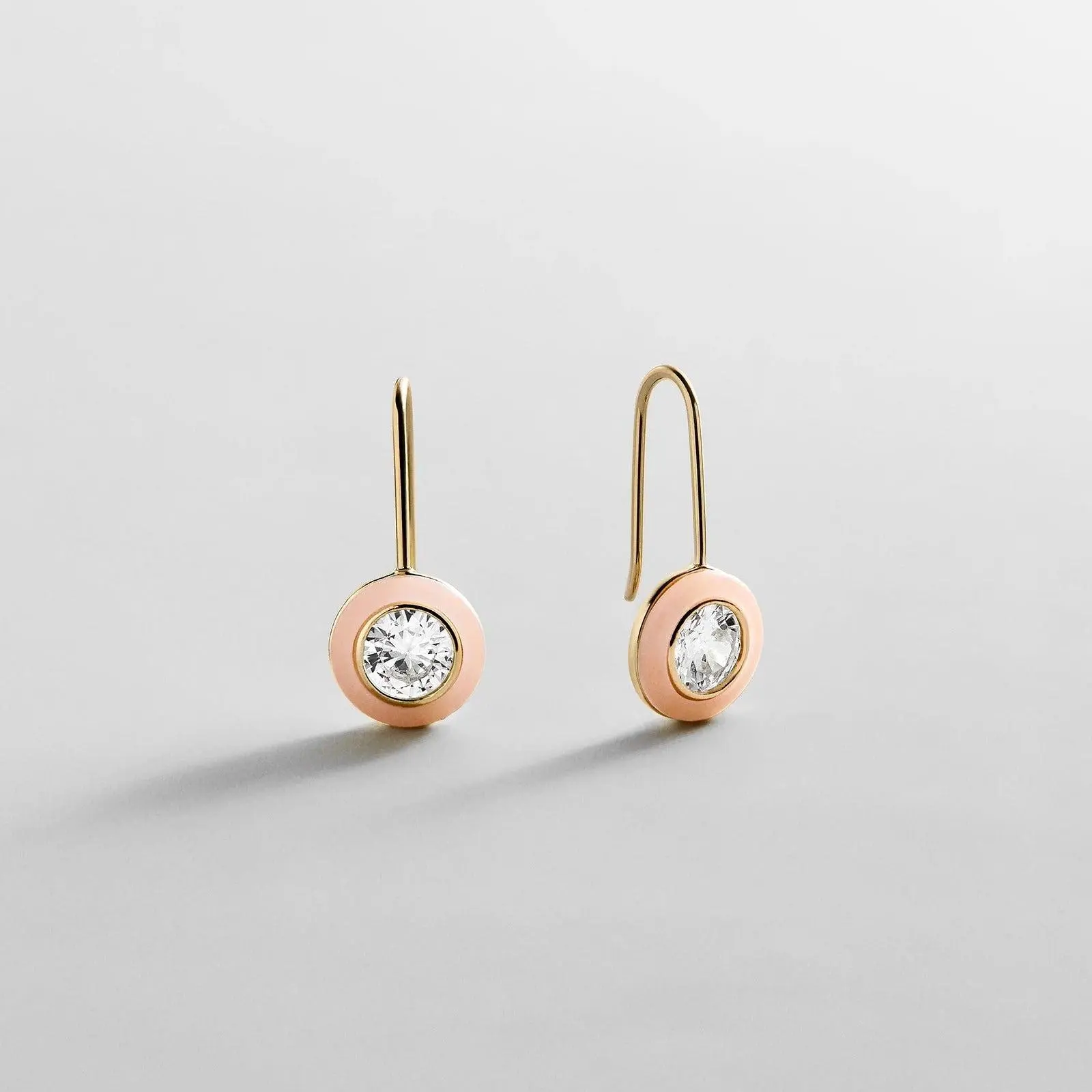 Fallon 14K Gold Semi-Precious Earrings - Rose Quartz