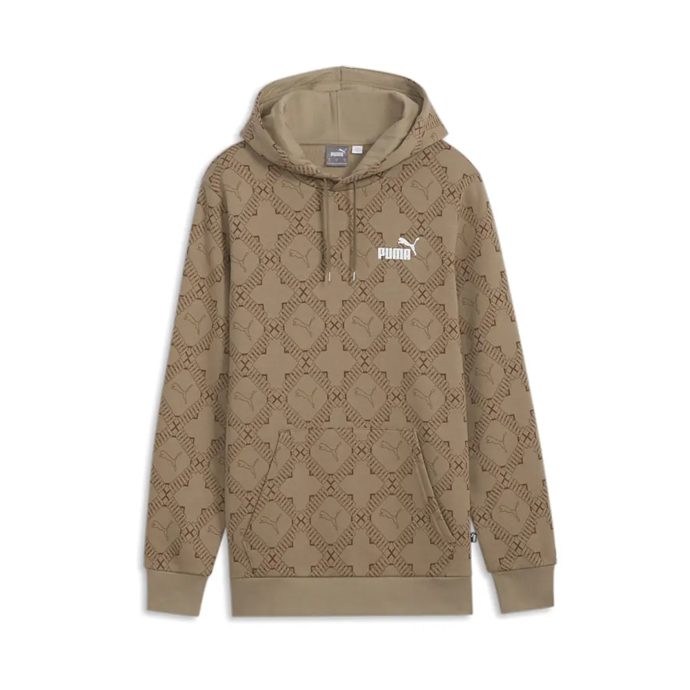 PUMA Mens Logomania Graphic Hoodie Casual Outerwear Casual - Brown