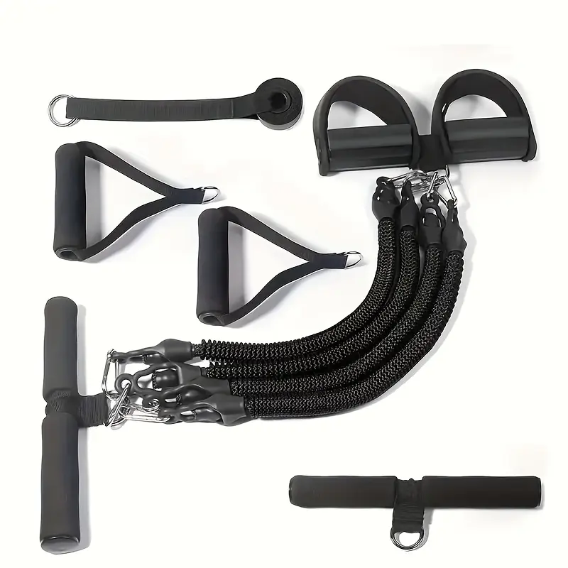 Resistance Band Set with Handles, Ankle Straps & Door Anchor - Adjustable Multi-Level Exercise Equipment for Lower Body Workout, Glute Growth & Core Training, Resistance Band Workout, Full Body