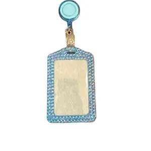 Custom rhinestoned name badges available In multiple colors