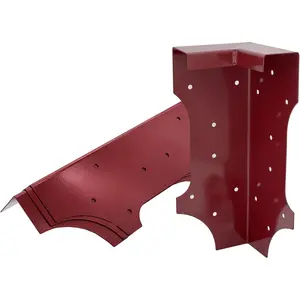 Hi Flame 4 Set Raised Garden Bed Corner Brackets with Screws, Fit Lumber up to 2 Inch x 12 Inch Raised Bed Brackets for Vegetable Garden (Annatto Color)