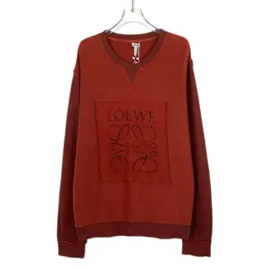 RDLT-Loewe Red Logo Intarsia Cotton Knit Sweater-SIZE M