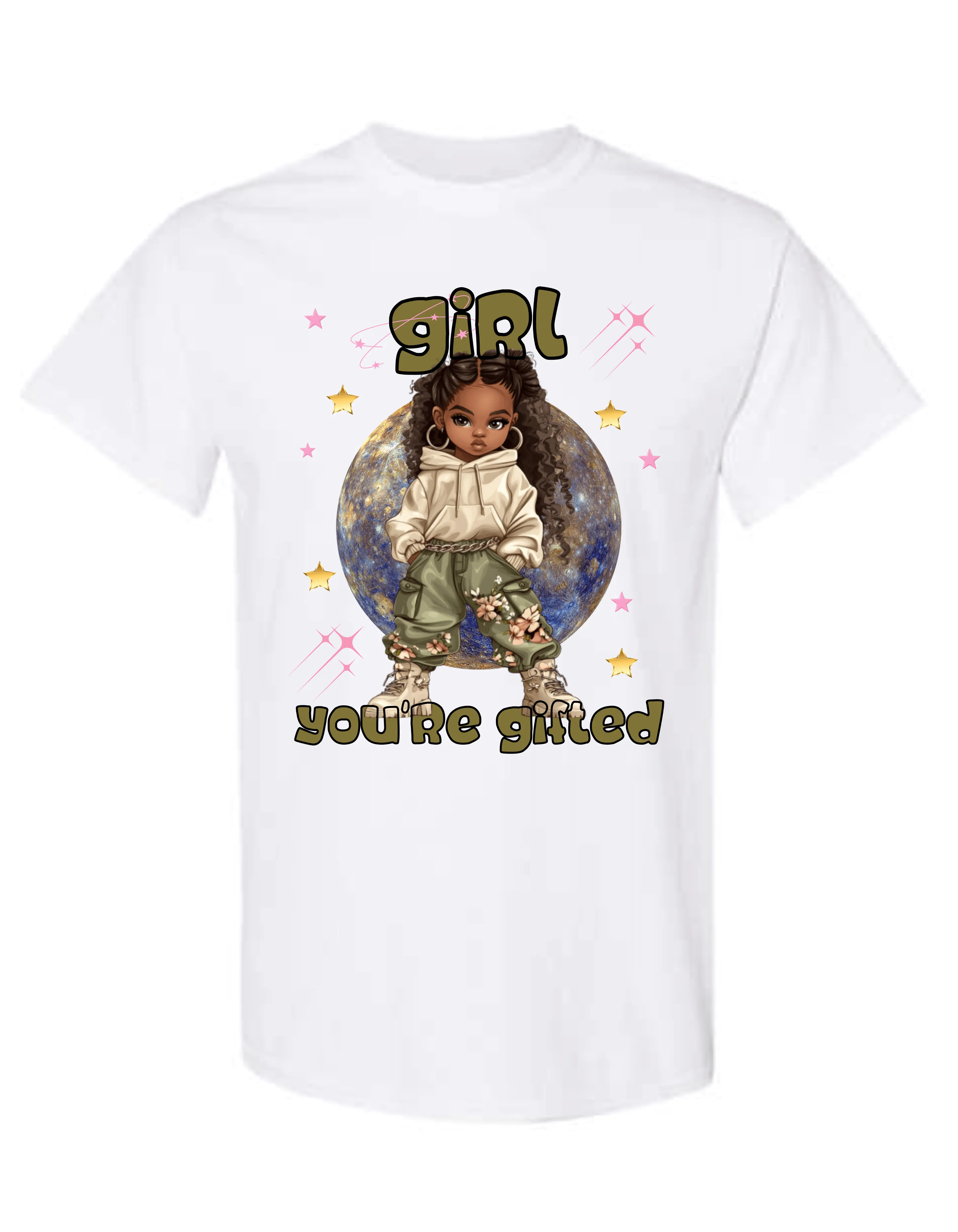 Girl You're Gifted T-Shirt – Empowering Graphic Tee for Girls – Youth Confidence Shirt