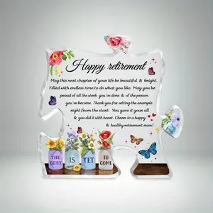 Retirement Gifts for Women, Gift for Grandma from Grandchildren, Retired Presents for Mom from Daughter Son, Farewell Gifts for Coworkers Boss Friends, Desk Decorative Sign for Retirement Party