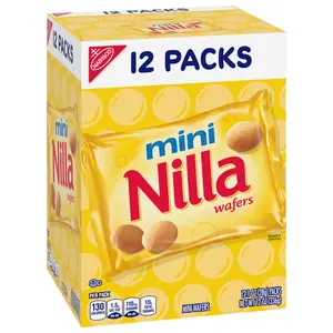 Nilla Wafers Mini Cookies, Vanilla Wafers, 12 Snack Packs, 12 Ounce