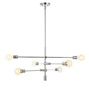 JONATHAN Y Atlas Modern Vintage Iron Arm-Adjustable LED Chandelier JONATHAN Y Atlas Modern Vintage Iron Arm-Adjustable LED Chandelier
