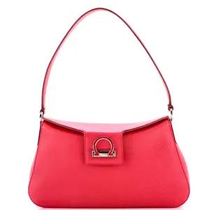 Pre-owned SALVATORE FERRAGAMO Leather Shoulder Bags Trifolio Shoulder Bag East West by Rebag