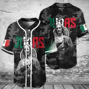 Sanjudas Tateo Baseball Jersey, camisas de san judas tadeo Jersey, Gift Mexcico Jersey for Men and Women, Baseball Jersey Style G2Q