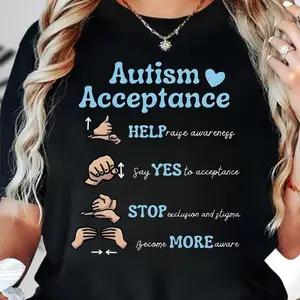 Autism Acceptance T-Shirt, Neurodiversity Advocacy Support Tee