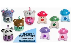 Magic Fortune Friends - Squishy BUNDLE  - Bubble Tea Bear and Mushroom
