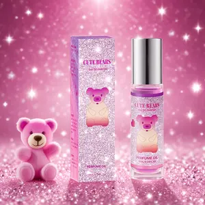 Cute Bear Long-Lasting Perfume 10ML for Women, Alcohol-Free Citrus Floral Scent, Floral Fruity Scent, Floral Lavender Scent, Floral Natural Fragrance, Contains Flower Oil, Perfect Gift, Fragrance Perfume Oils