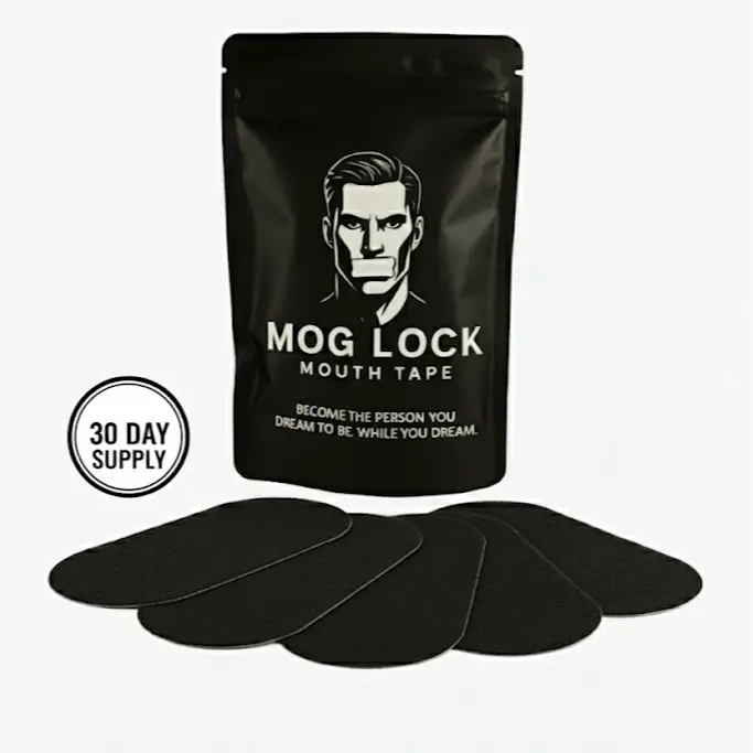 Mog Lock Mouth Tape 1 Month Supply for Sleep & Exercise, Long Lasting Adhesive, Comfort Skincare, Healthcare, Compression Tape for Nasal Breathing & Dry Mouth Relief