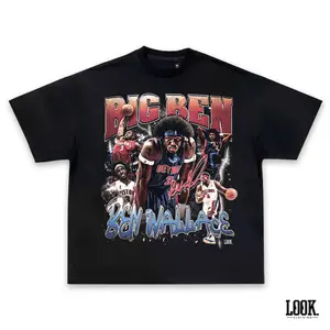 Ben Wallace Big Ben Graphic Tee, Y2K Rap Streetwear T-Shirt, Unisex Crew Neck Tee, Vintage Hip-Hop Graphic, Sports Style, Casual Cotton Fit