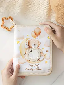 First Year Photo Album, Expandable Guest Book, DIY Monkey Photography Album, Includes Family Records, All Seasons Use
