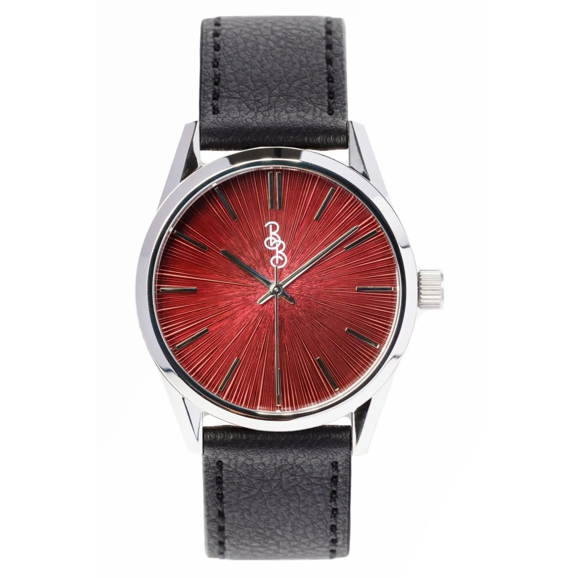 Burgundy Sunburst Watch