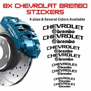 8x Chevrolet Brembo Brake Caliper Decal Stickers / Car Decals / Car Stickers