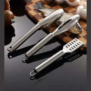 3pcs Fish Scale Remover, Stainless Steel Fish Scale Cleaning Brush, Multifunctional Fish Scale Removal Tool, Kitchen Tool, Can Quickly Remove Fish Scales of Various Sizes