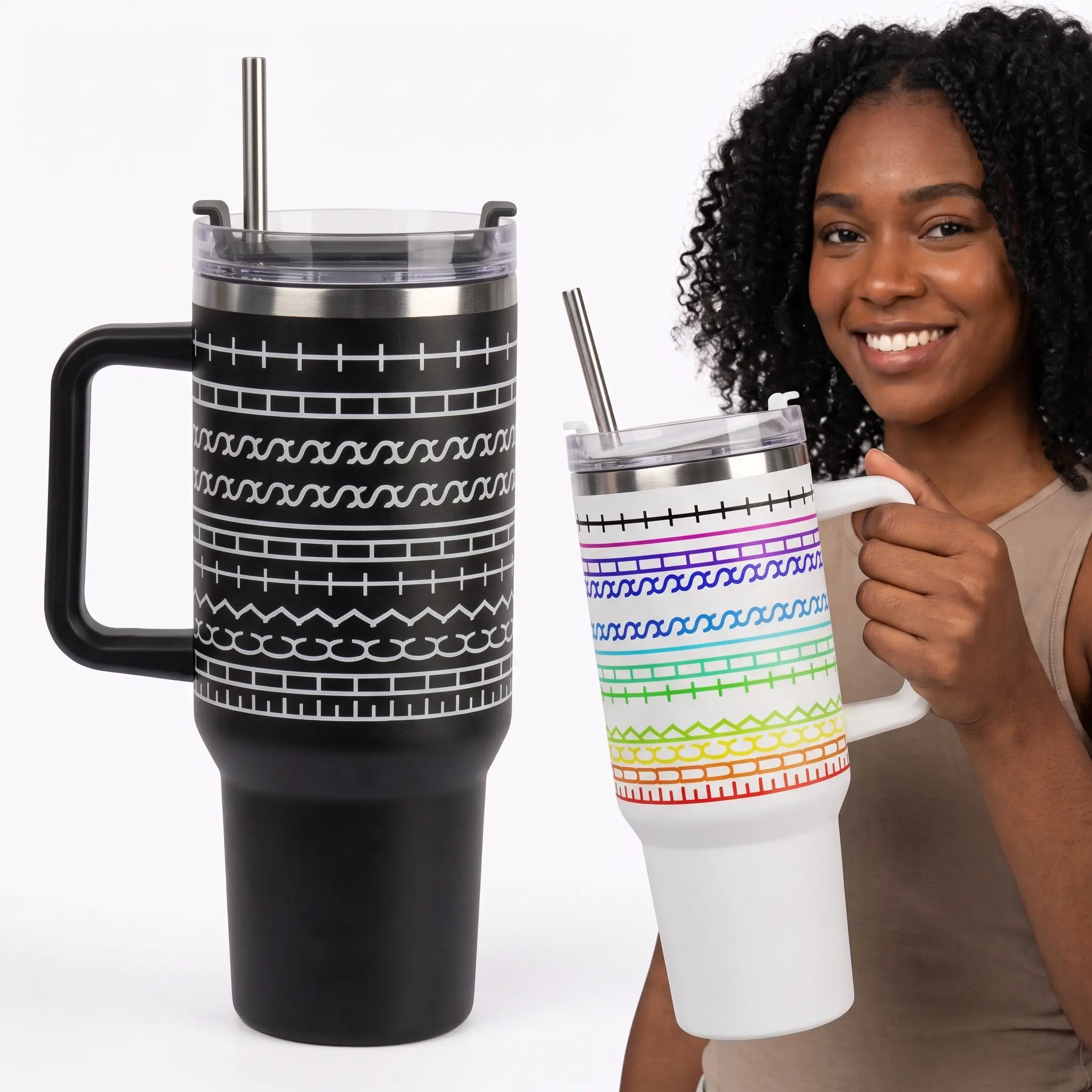 40 Oz Hidden Message Tumbler Stainless Steel Cup with Handle and Straw for Women Men Valentine's Day Birthday Gifts Set, Keep Cold, Hot & Ice, Flasks funny Tumbler Drinkware Tea Iced  , Sarcastic Design Funny Coffee Cug for Coworkers & Work