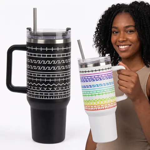 40 Oz Hidden Message Tumbler Stainless Steel Cup with Handle and Straw for Women Men Valentine's Day Birthday Gifts Set, Keep Cold, Hot & Ice, Flasks funny Tumbler Drinkware Tea Iced  , Sarcastic Design Funny Coffee Cug for Coworkers & Work