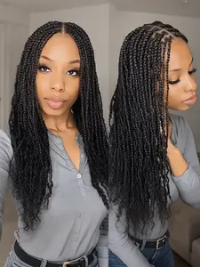 100% Human Hair Bulk Hair for Crochet Braids & Dreadlocks, Soft Natural Texture for Protective Styles, Full Voluminous Look, Easy to Install & Maintain, Perfect for DIY Styling, Natural Black, Comfortable Lightweight Real Human Hair, Afro Curly Braided
