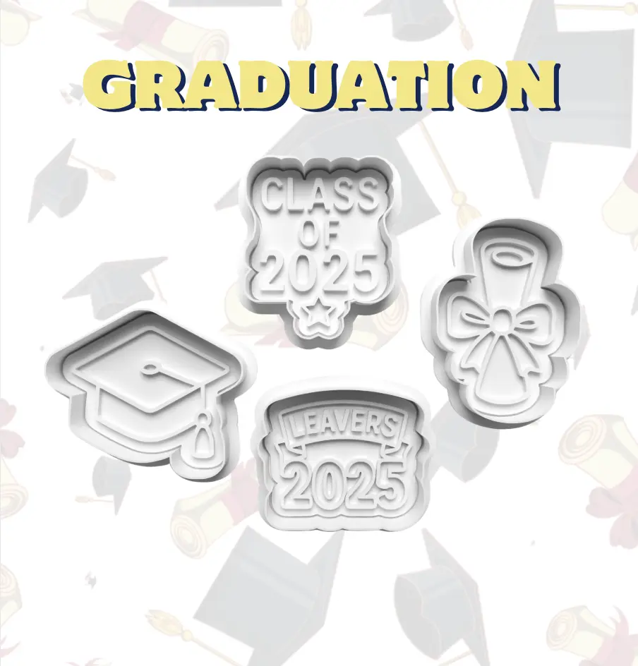 GRADUATION CUTTER AND STAMP 2'' BAKING TOOL