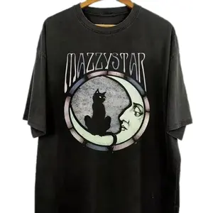 Mazzy Star Moon And Cat Tee, 90s Alt Rock, Mazzy Star Unisex Band Shirt Cotton Top Tee