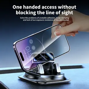 Universal 360° Rotation Car Phone Mount - Dashboard Phone Holder for All Smartphones  Mech Style Car Phone Stand, Anti-Slip Dash Mount for Safe Driving & Navigation  Adjustable Car Phone Holder, One-Step Installation, No Blocking View, All Vehicles Fit