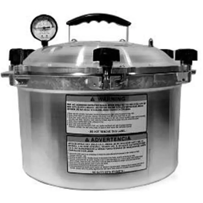 ALL-AMERICAN Aluminum Metal Pressure Cooker-Canner with Automatic Pressure Regulator, 15.5 Qt. Home Cooking Kitchen Cookware