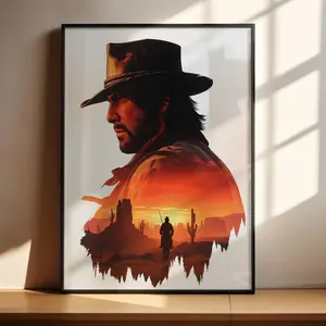 (Poster) John Marston, Read Dead Redemption Inspired Wall Art Printable Wall Art  Video Game Wall Art