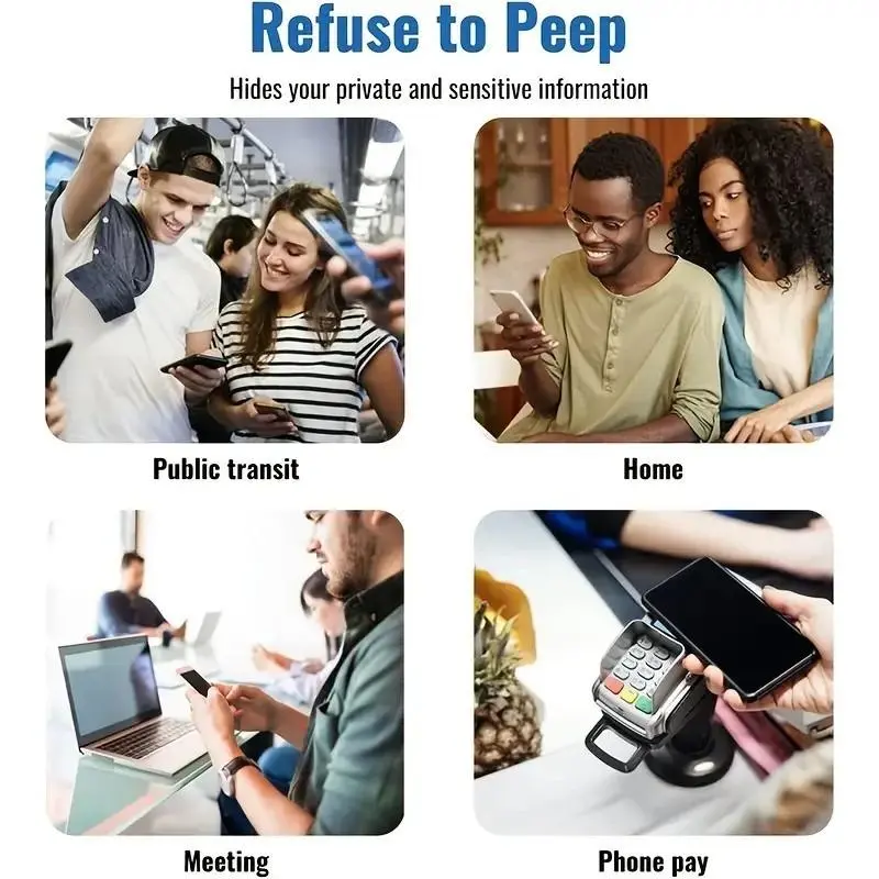 Anti-Spy Privacy Phone Screen Protector, Tempered Glass Film Compatible with iPhone 17/16/15/14/13/12/11 Pro/Pro Max/Plus, Mobile Phone Accessory 3