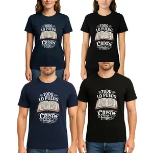 100% Cotton Unisex, "Todo lo puedo en Cristo...", With Two colors and different Size S to XXL